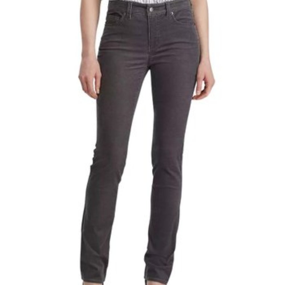 NWOT LAUREN Ralph Lauren Gray Premier Corduroy Straight Leg Pants  – Size 8